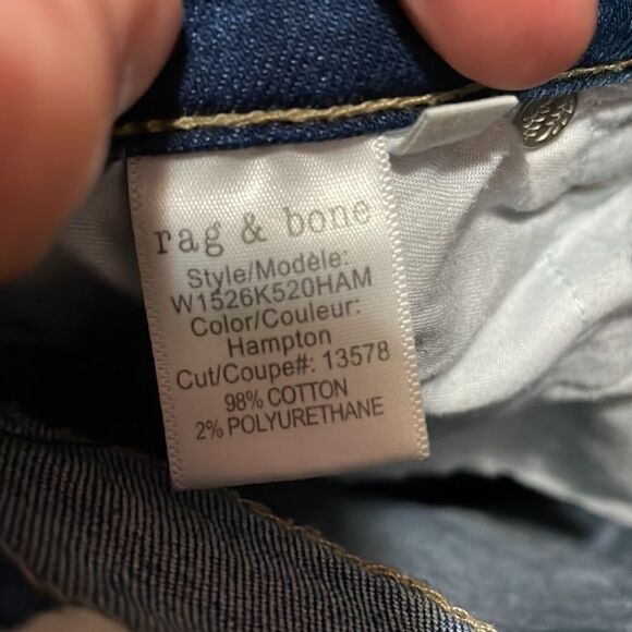 Rag & Bone Mid-Rise Ankle Skinny in Hampton - Picture 10 of 12